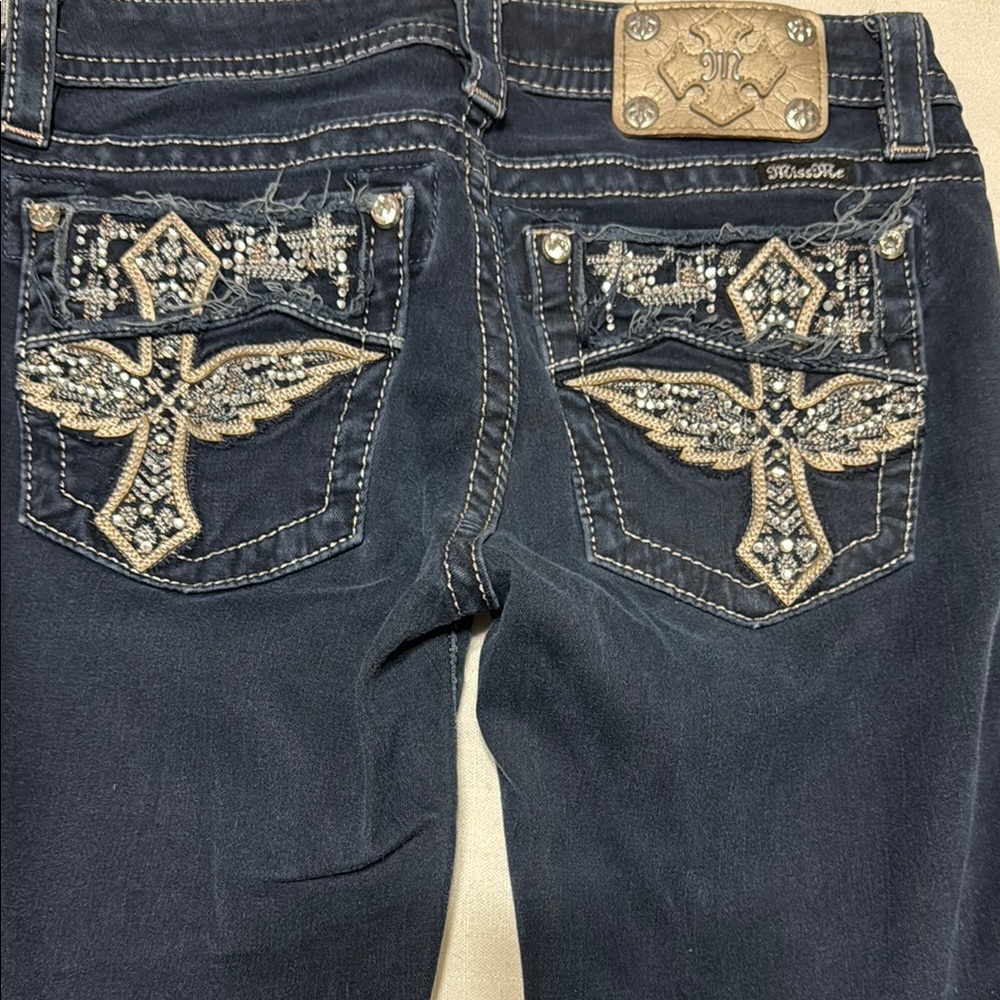 Miss Me Women's Dark Blue Embellished Jeans